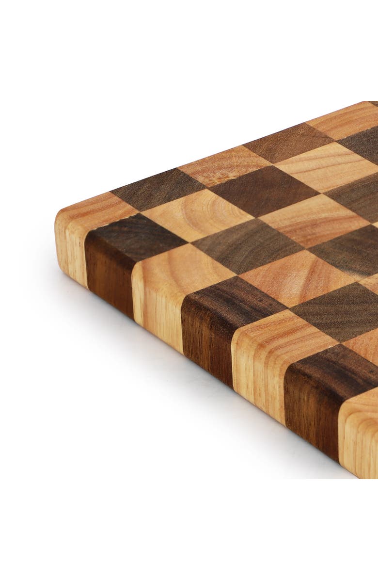 Megachef 16.5 x 10.5 Inch Acacia Wood and Rubber Wood Cutting Board, Alternate, color, Brown