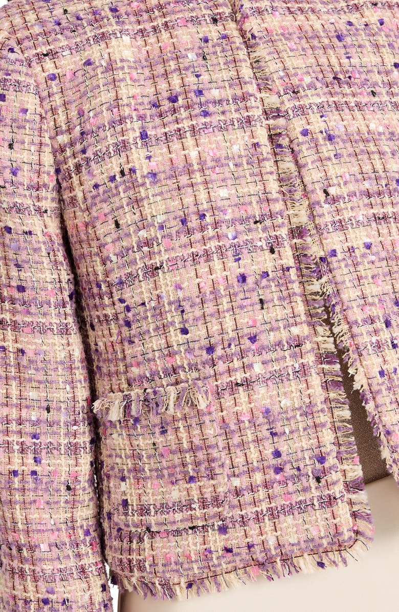 Tahari ASL Bouclé Crop Jacket, Alternate, color, Vanilla Pink