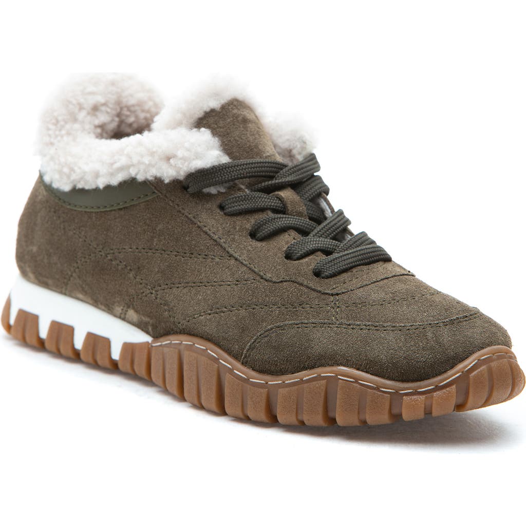 275 Central Qutie Genuine Shearling Lined Sneaker In Green
