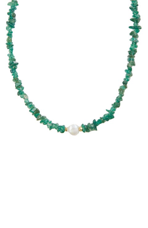 Beaded Green Onyx Necklace