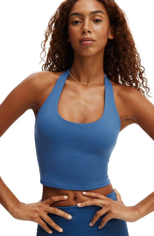 Cotton On Body Active Ultra Soft Halter Neck Tank In Blue