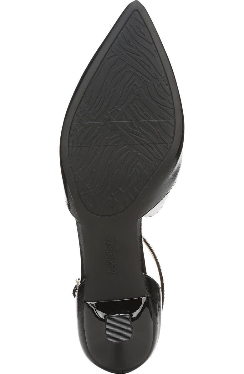 LifeStride Maruin Ankle Strap Pointed Toe Kitten Heel Pump, Alternate, color, Black