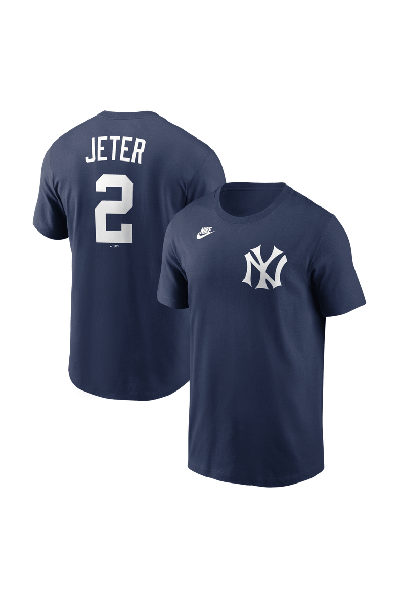 Men's Nike Derek Jeter Navy New York Yankees Cooperstown Collection Name & Number T-Shirt, Main, color, Navy