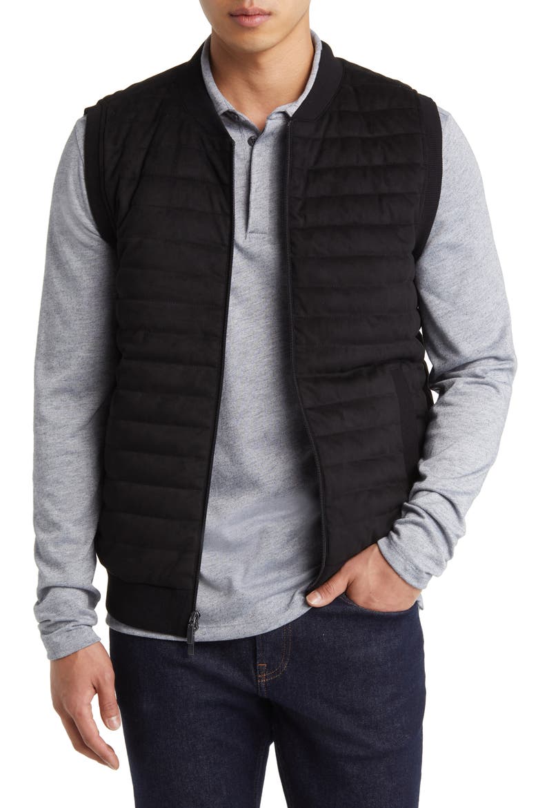Renoir Quilted Vest, Main, color, BLACK