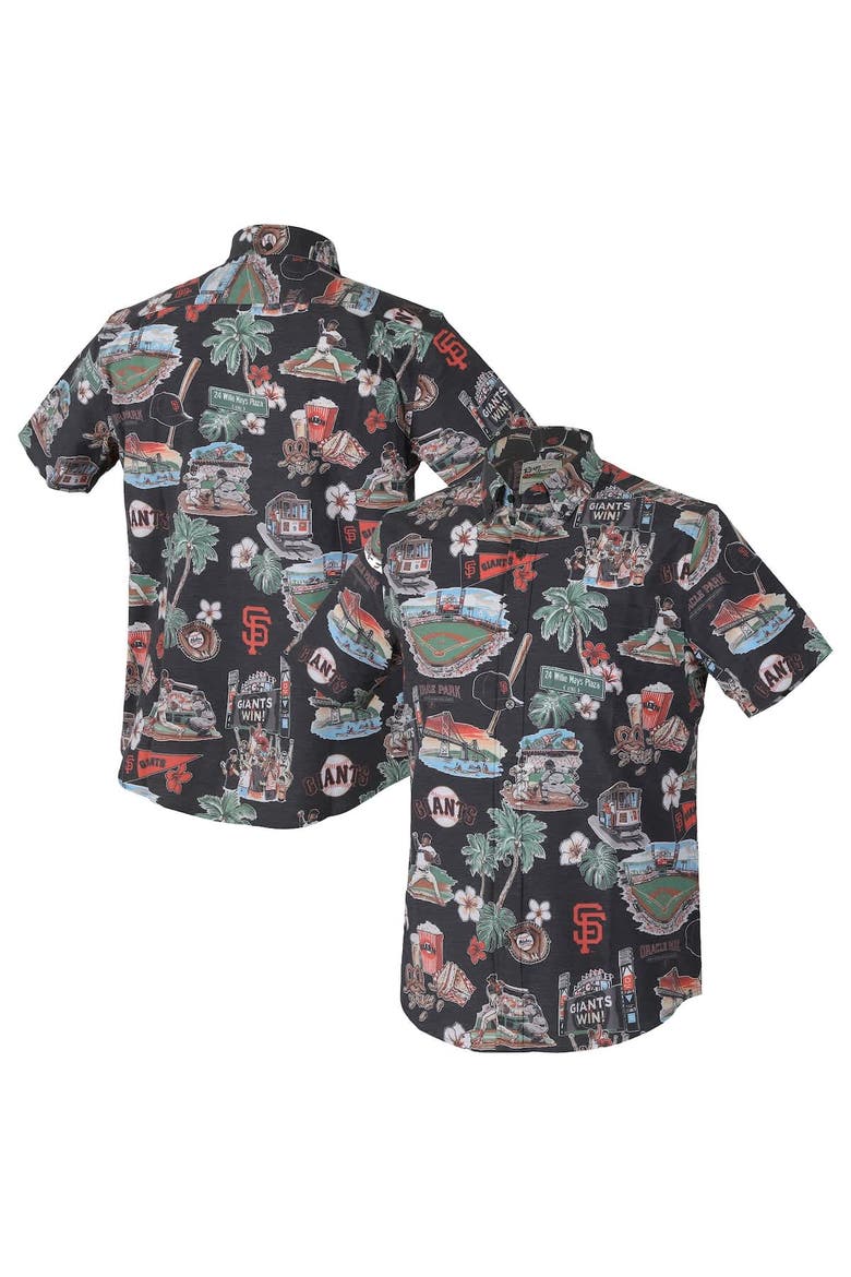 Men's Reyn Spooner  Black San Francisco Giants Scenic Tri-Blend Performance Button-Up Top, Alternate, color, Black