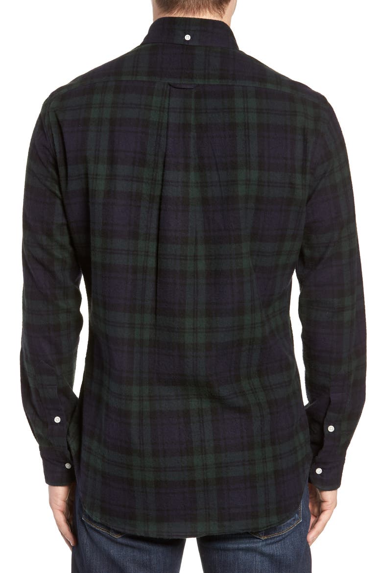Blackwatch Plaid Flannel Shirt, Alternate, color, MULTI