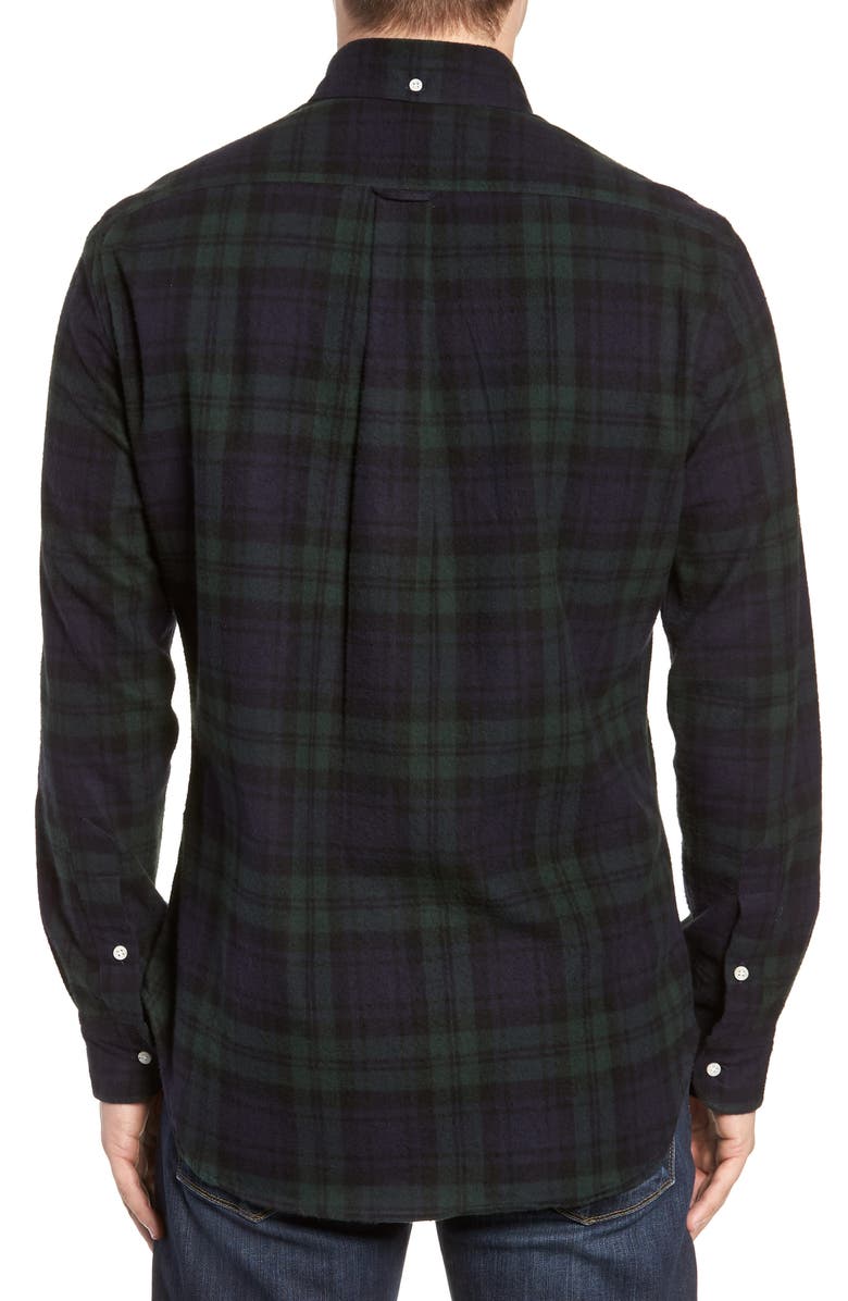 Gitman Blackwatch Plaid Flannel Shirt, Alternate, color, 