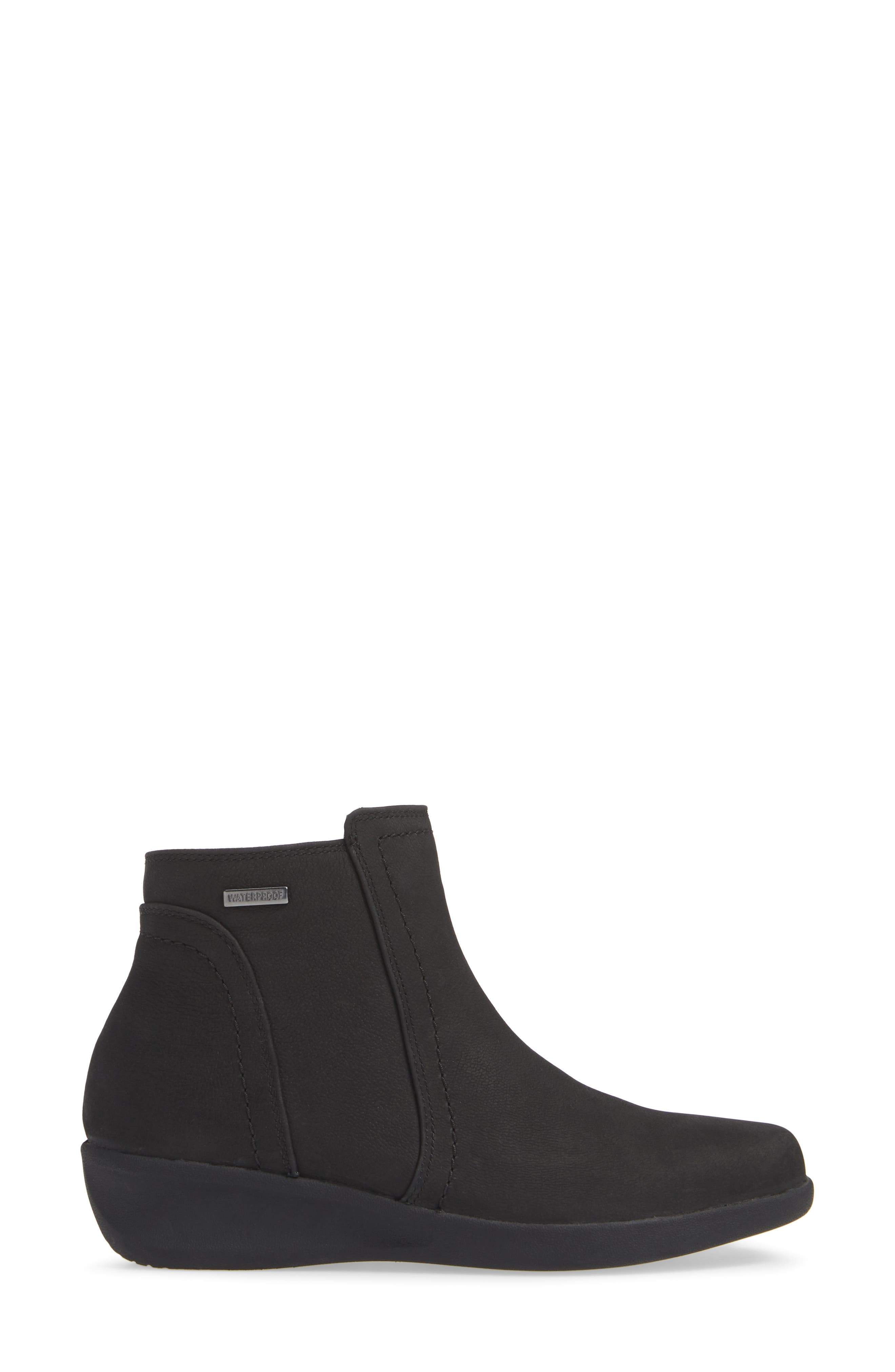 Fairlee Wedge Bootie, Alternate, color, BLACK LEATHER