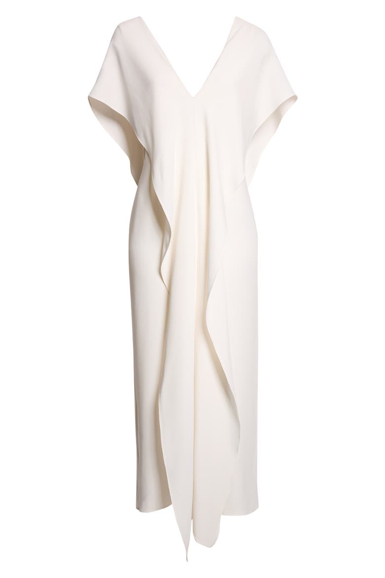 Bibi Silk Crepe Dress, Alternate, color, WHITE