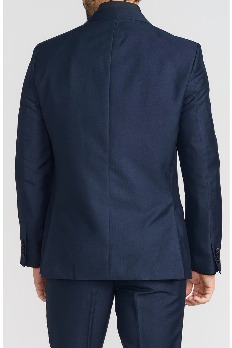 Navy Peak Lapel Slim Fit Tuxedo Jacket, Alternate, color, NAVY