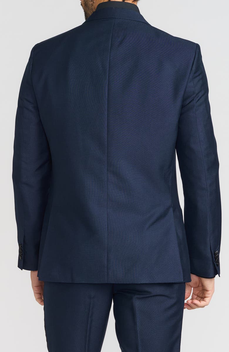 SAVILE ROW CO Navy Peak Lapel Slim Fit Tuxedo Jacket, Alternate, color, Navy