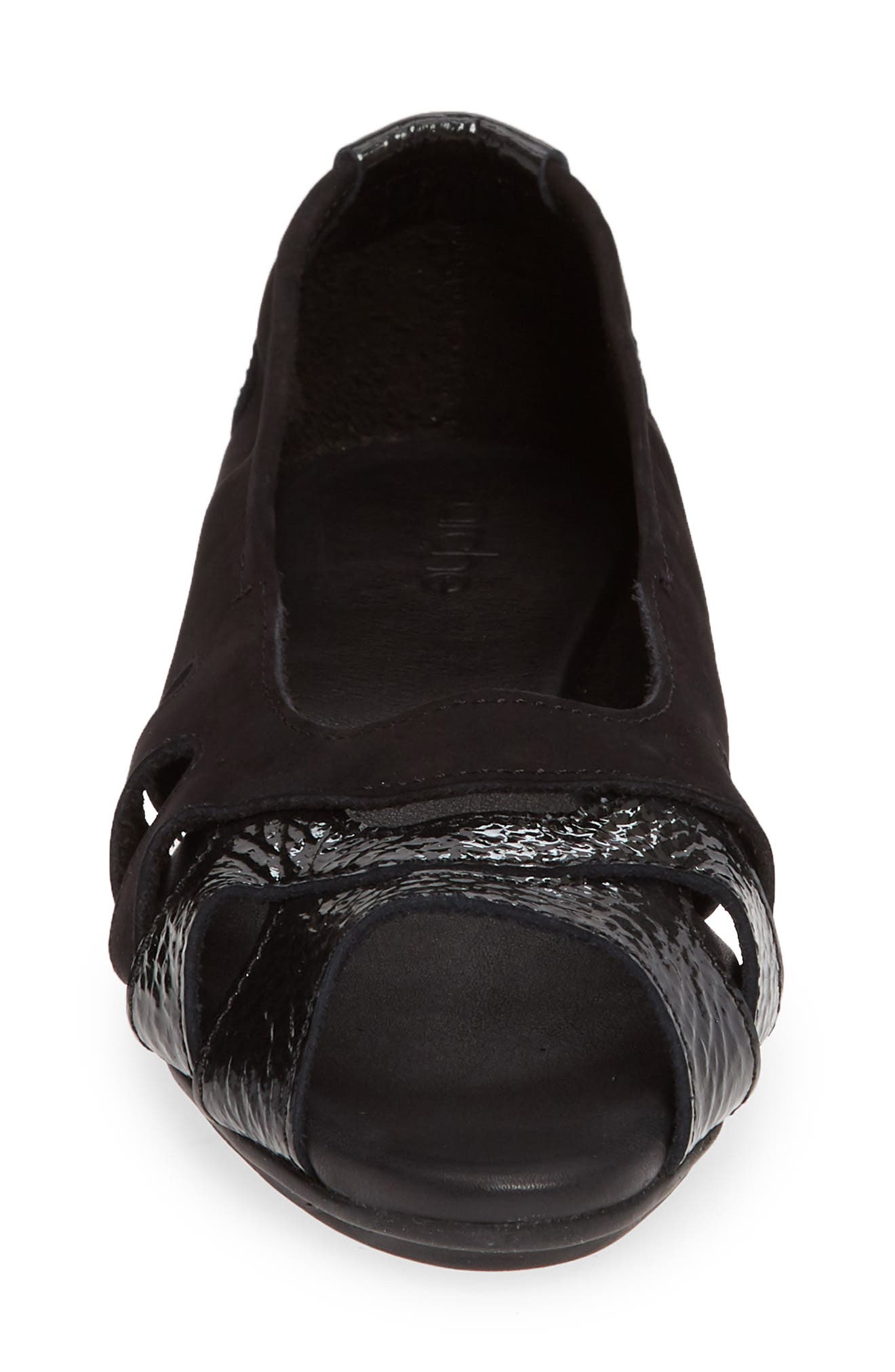 Arche Ninova Peep Toe Flat, Alternate, color, 