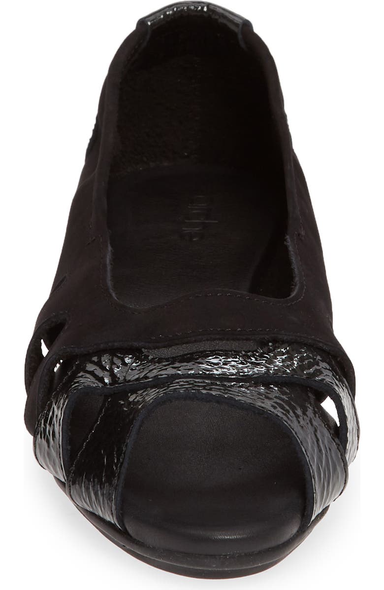 Arche Ninova Peep Toe Flat, Alternate, color,