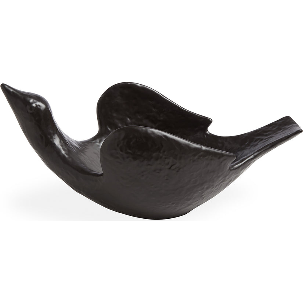 Jonathan Adler Vallauris Flying Bird Bowl In Black