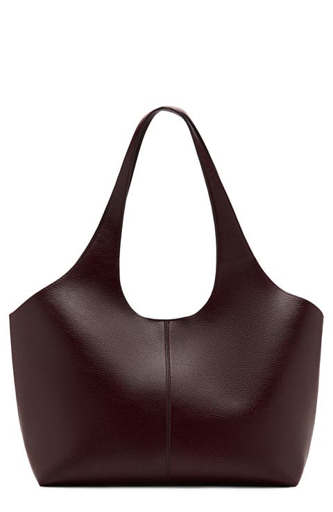 Large Faux Leather Shopper Tote