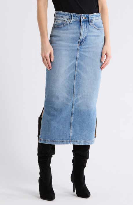 Good American Denim Midi Skirt