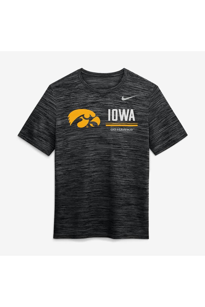 Men's Nike Black Iowa Hawkeyes Sideline Velocity Dri-FIT T-Shirt, Alternate, color, Black
