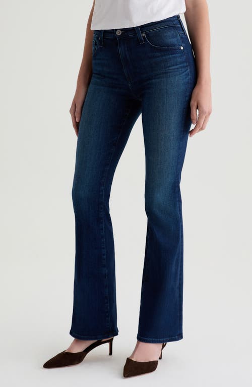 Ag Farrah High Waist Bootcut Jeans In Blue