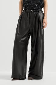 Brunello Cucinelli Nappa leather baggy trousers