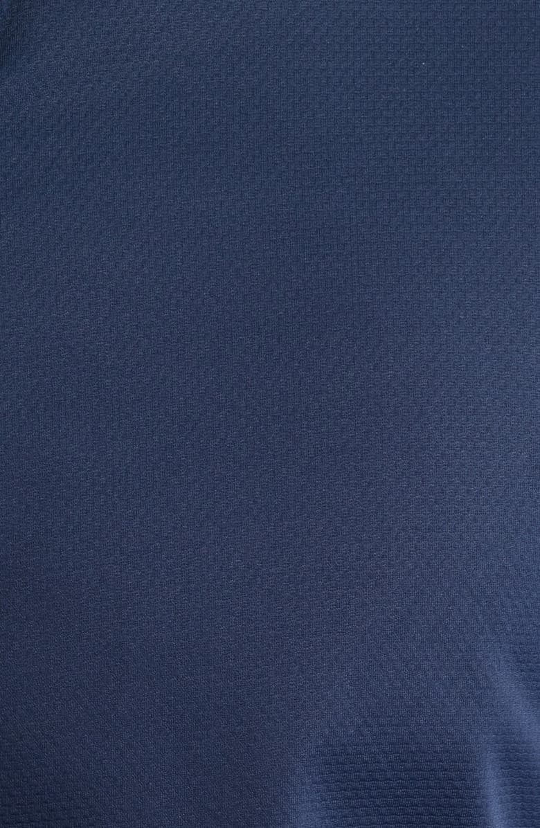 Mizzen+Main Halyard Trim Fit Short Sleeve Performance Button-Up Shirt, Alternate, color, Navy