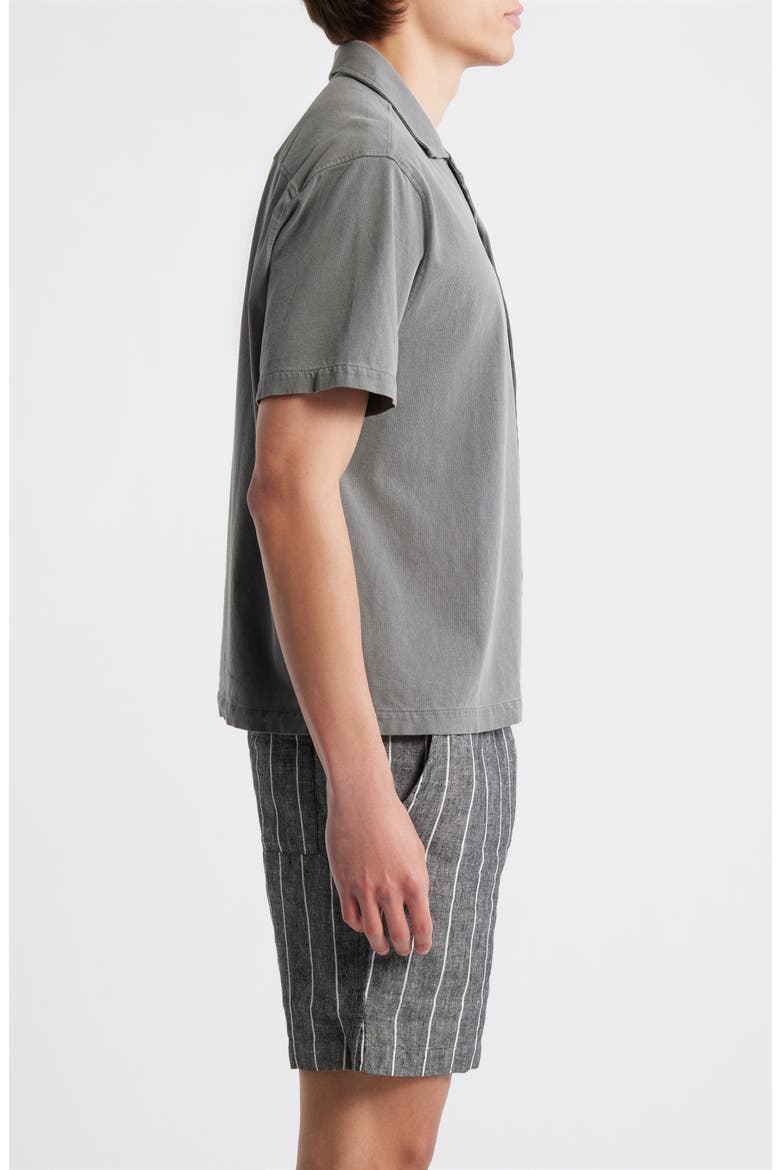 Caza Featherweight Organic Cotton Camp Shirt, Alternate, color, SLATE
