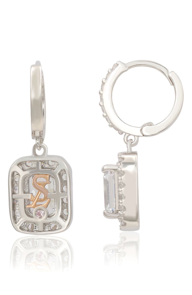 SUZY LEVIAN Sterling Silver Cubic Zirconia Drop Earrings, Alternate, color, White