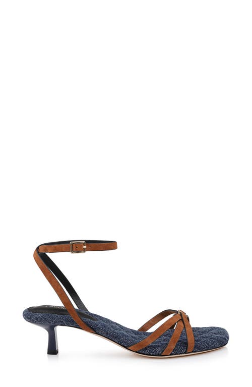 L Agence L'agence Genette Ankle Strap Kitten Heel Sandal In Buckskin Suede
