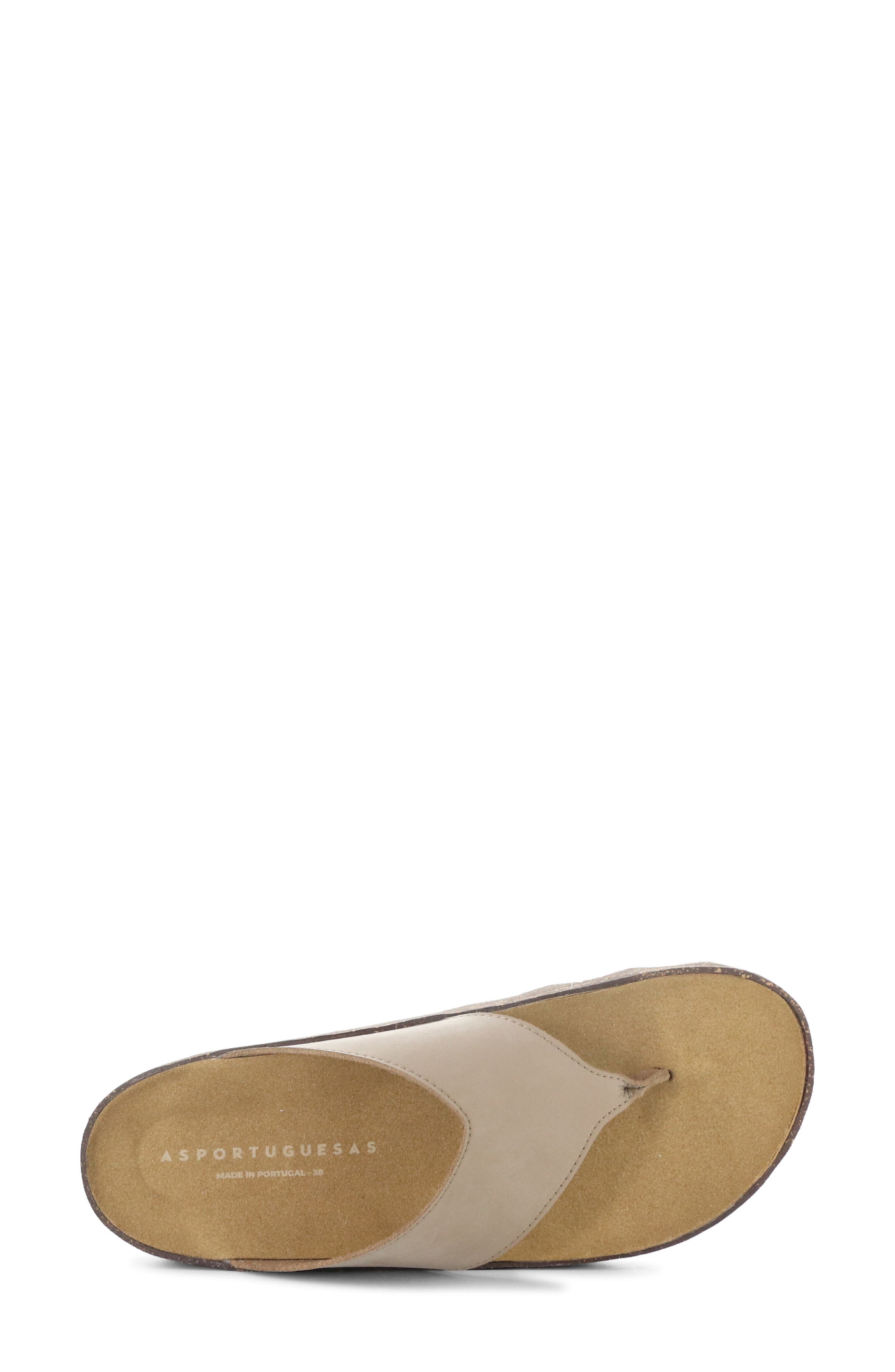 Asportuguesas by Fly London Cami Platform Flip Flop, Alternate, color, Sand