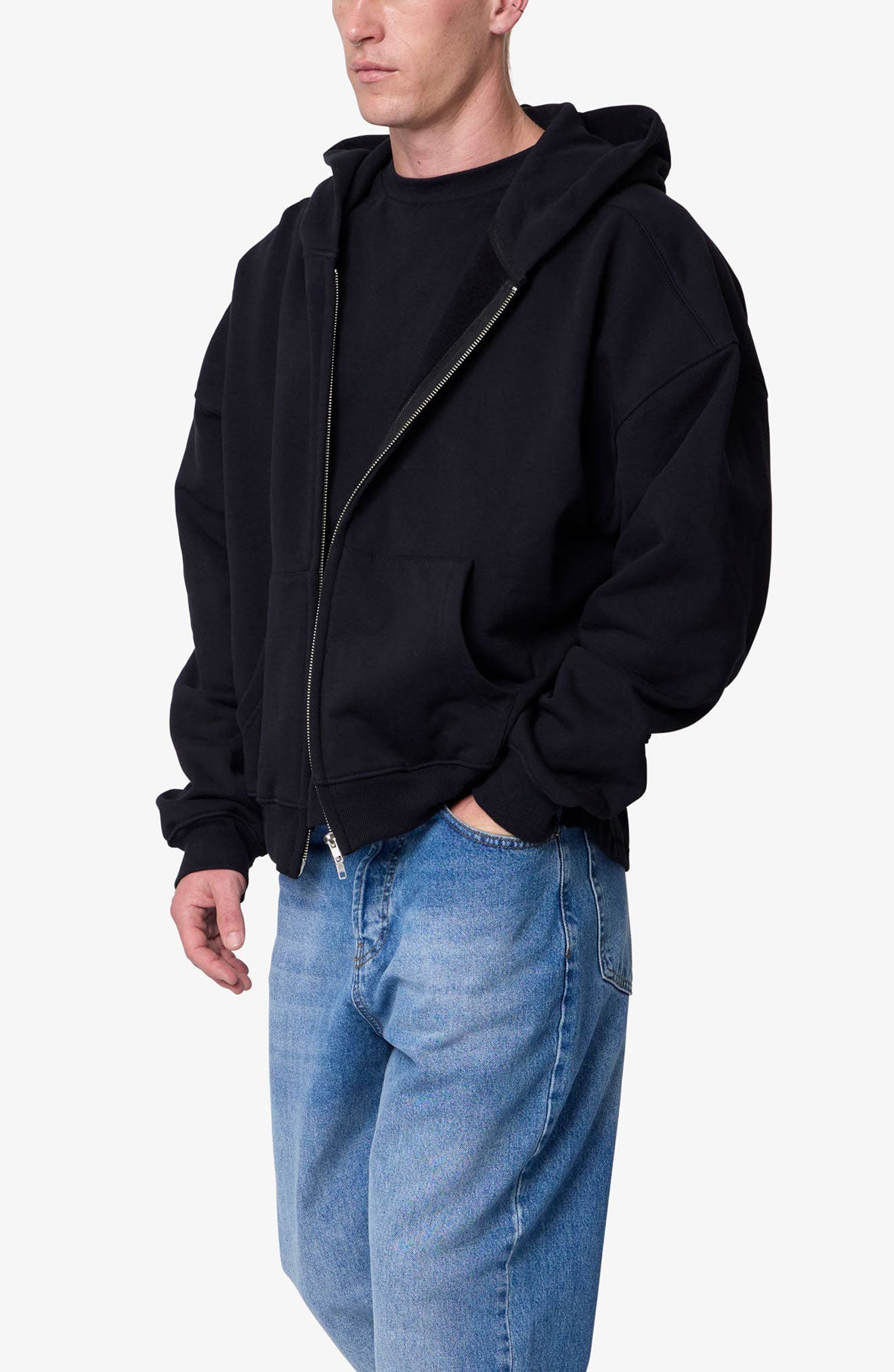 mnml Heavy Basic Cotton Zip Front Hoodie (Men) | Nordstromrack
