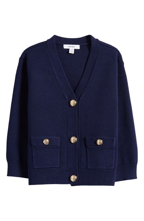 Reiss Kids' Mila Cardigan In Blue