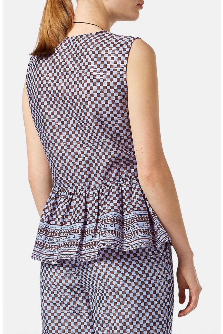 Bow Details Sleeveless Top, Alternate, color, BLOCK PRINT