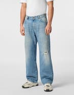 PHILIPP PLEIN Denim Trousers Beach Boy Fit 5 Pockets Signature Men