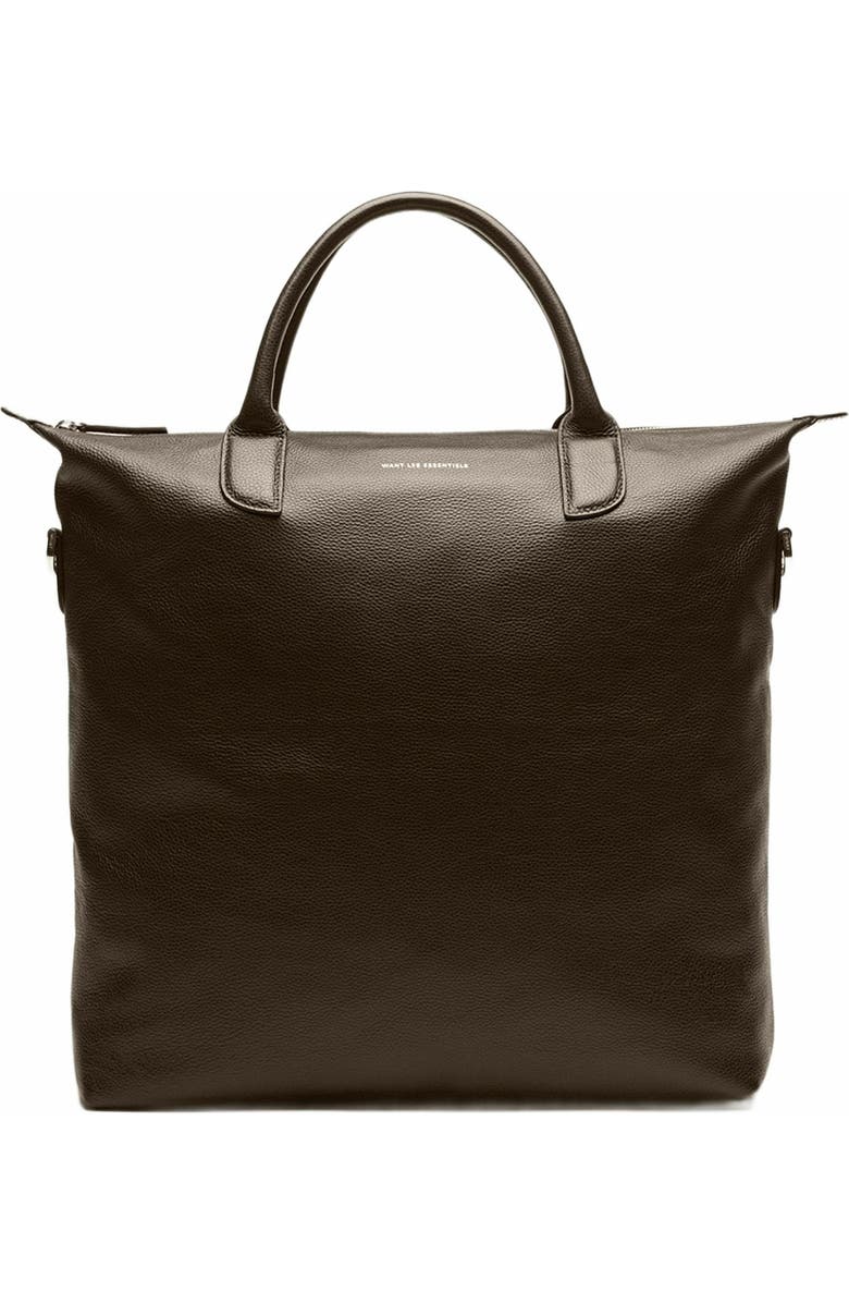 Want Les Essentiels O'Hare Pebble-Grained Leather Tote, Main, color, Dark Brown