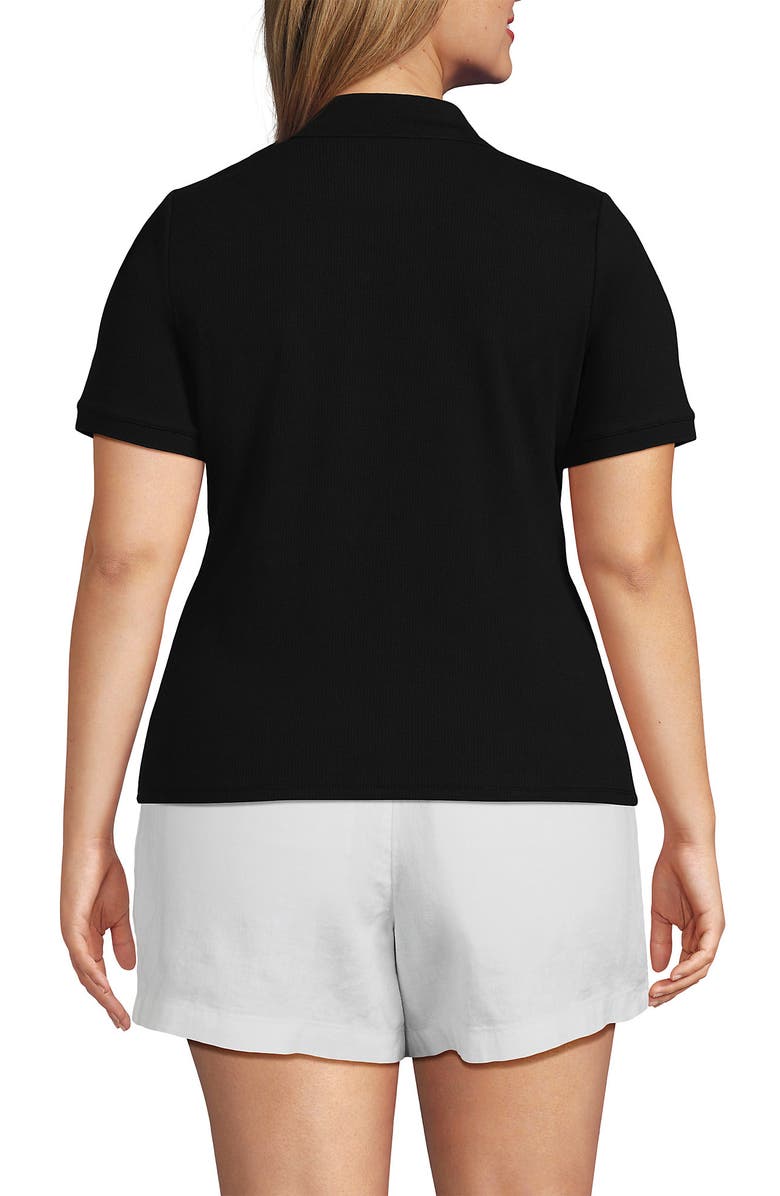 Lands' End Short Sleeve Wide Rib Polo, Alternate, color,