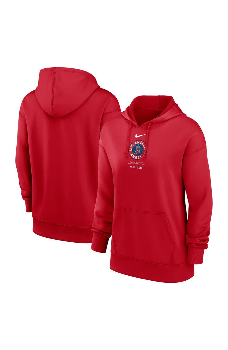 Nike Women's Nike Red Los Angeles Angels City Connect Practice Performance Pullover Hoodie, Main, color, Red