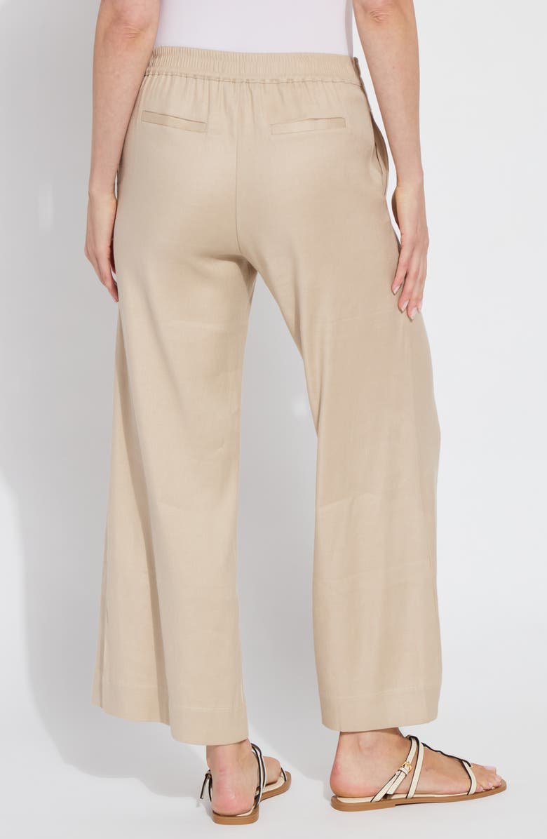 Lysse Nixie Drawstring Linen Blend Wide Leg Pants, Alternate, color, Linen