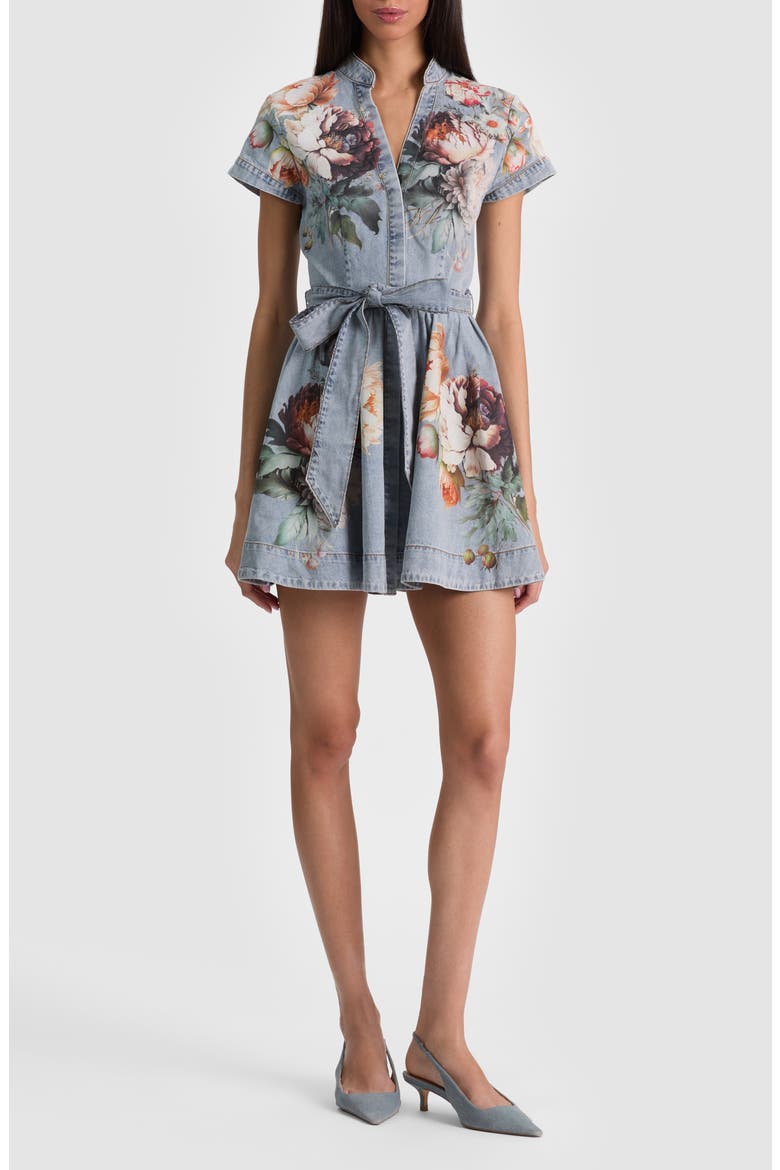 Lucy Floral Denim Shirtdress, Main, color, SIERRA VINTAGE/ MULTI