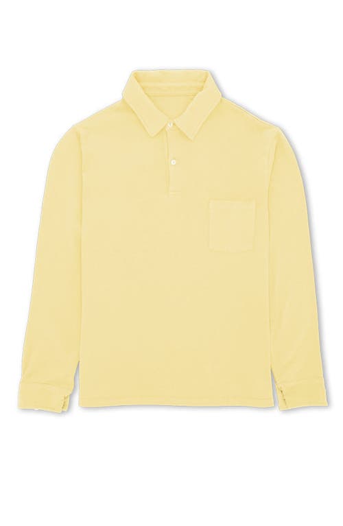 Fortela Missouri Cotton Long Sleeve Polo In Yellow