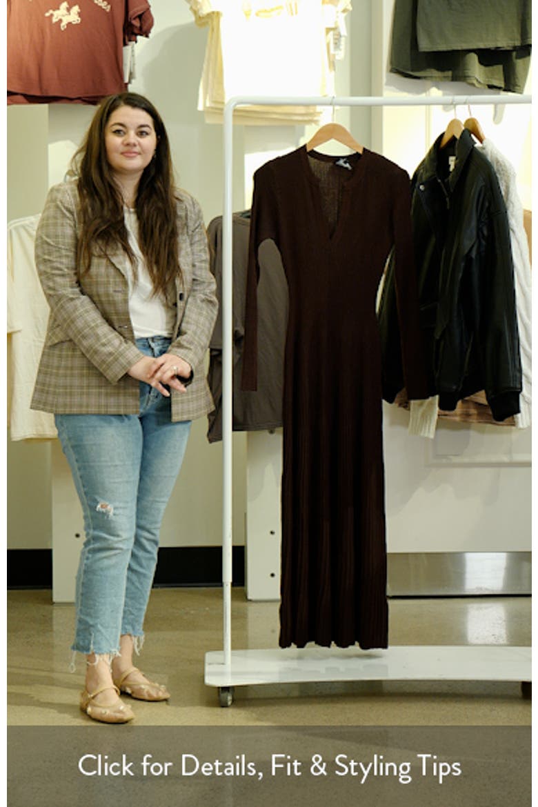Hattie Long Sleeve Rib Maxi Sweater Dress video