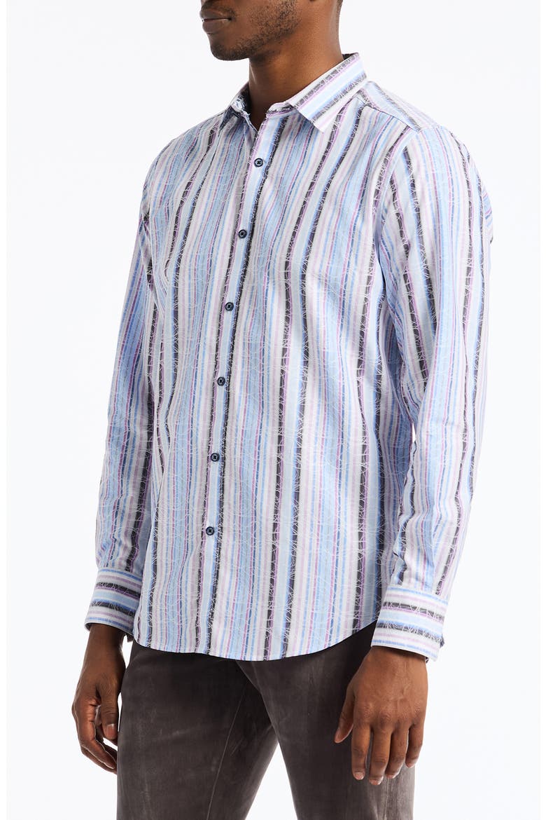 Drakeswood Stretch Cotton Button-Up Shirt, Alternate, color, BLUE MULTI