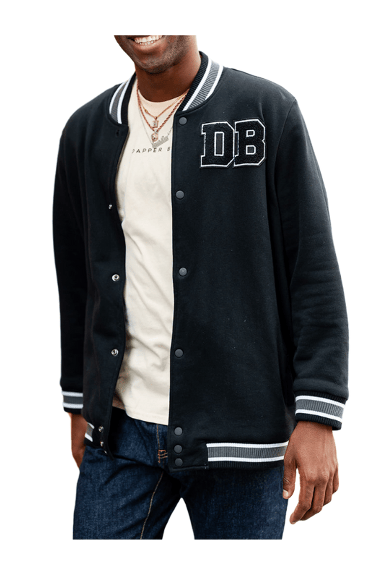 Limited Edition Dapper Boi Letterman Jacket, Main, color, Black