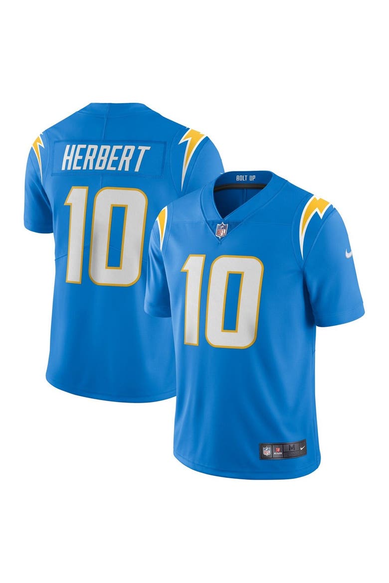 Men's Nike Justin Herbert Powder Blue Los Angeles Chargers Vapor Limited Jersey, Main, color, Powder Blue