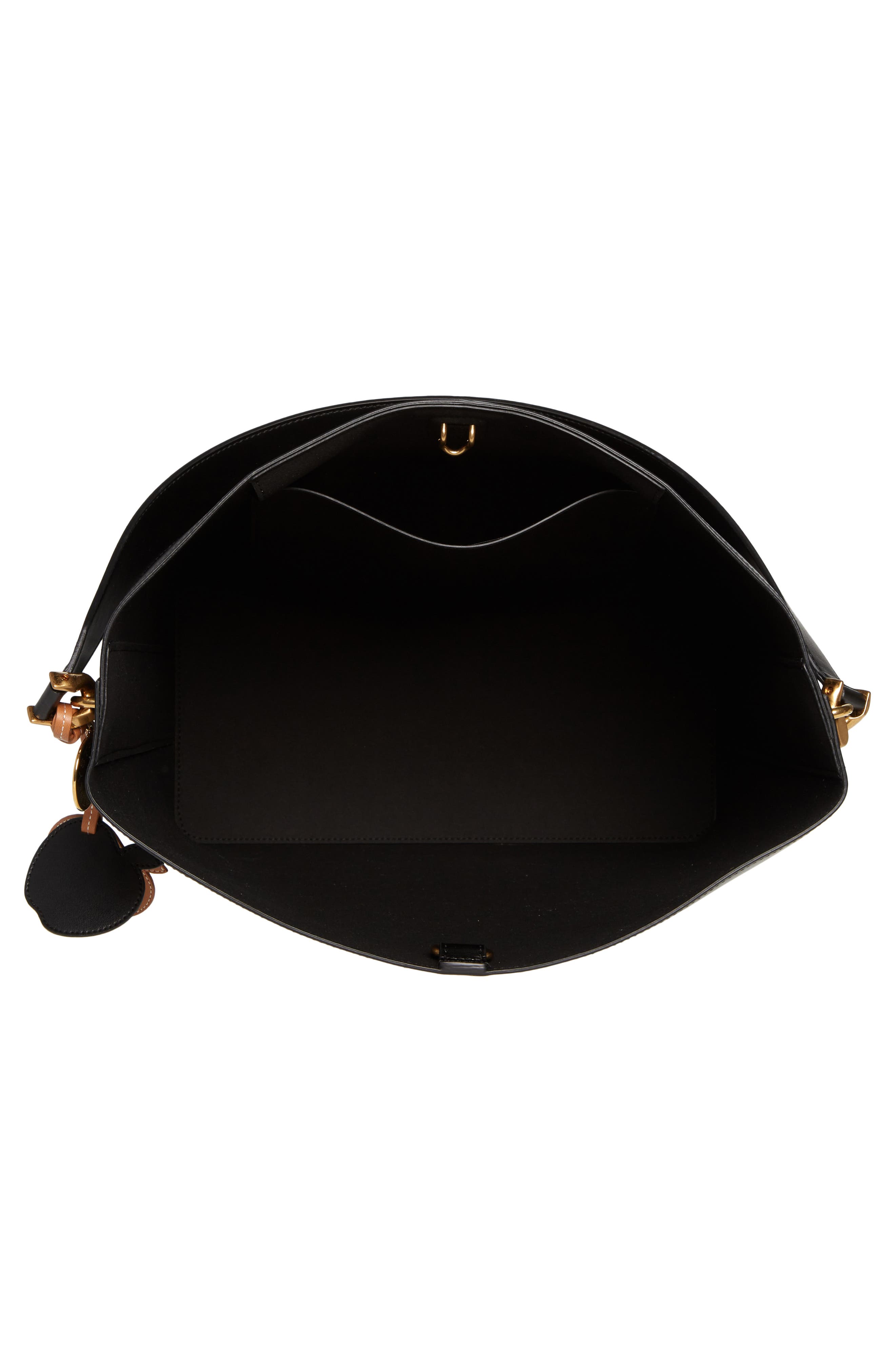 Stella McCartney Frayme Laced Faux Leather Tote, Alternate, color, Black