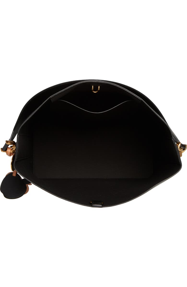 Stella McCartney Frayme Laced Faux Leather Tote, Alternate, color, Black