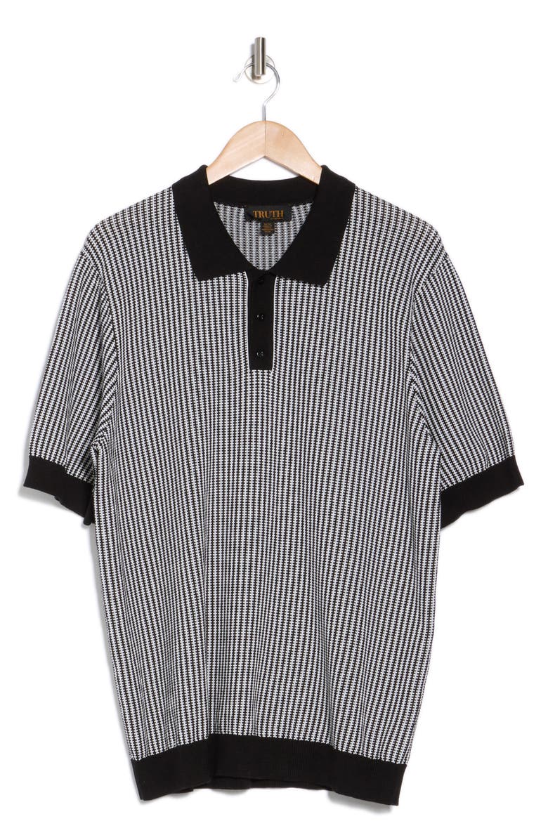 TRUTH Knit Polo, Alternate, color, Black/ White