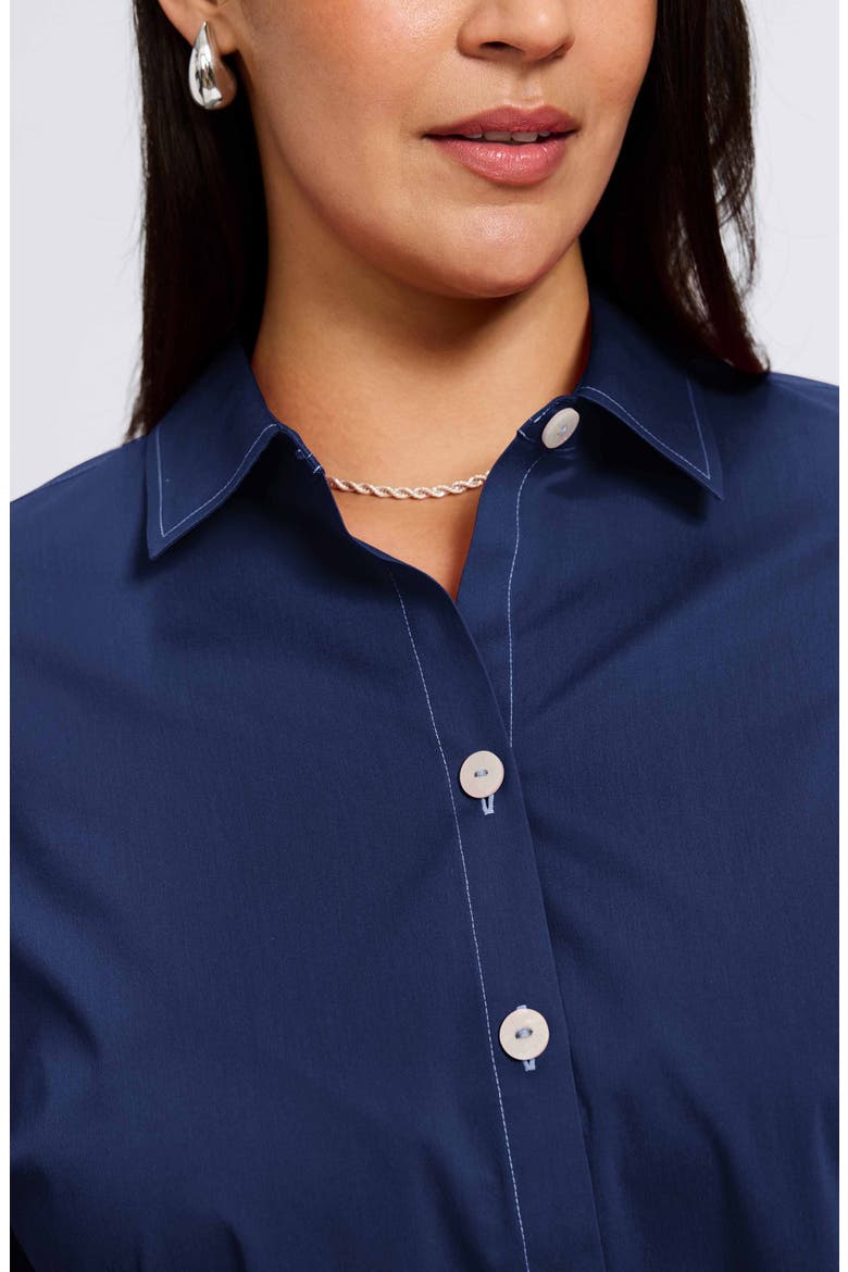 Kelly Button-Up Shirt, Alternate, color, NAVY/WHITE