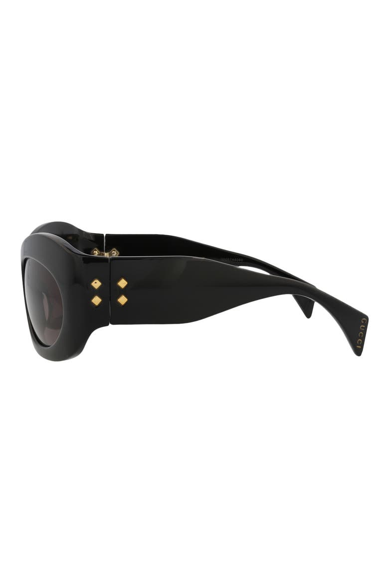 55mm Wrap Sunglasses, Alternate, color, BLACK BLACK GREY