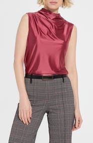 Lysse Irina Satin Mock Neck Top