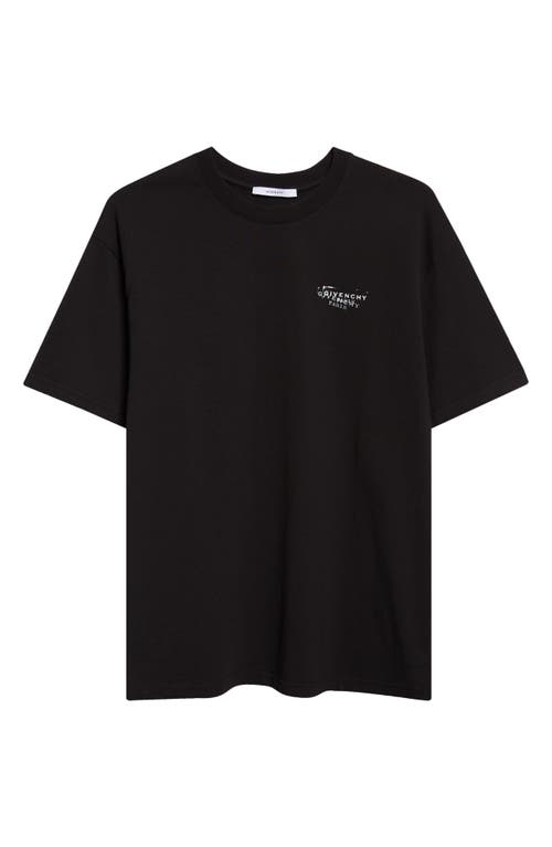 Givenchy Front Stamp-style Graphic Print T-shirt In Black