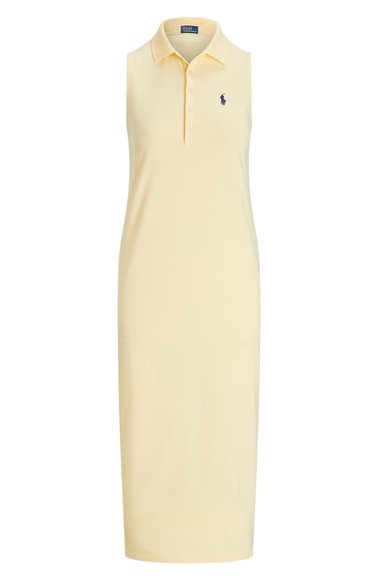 Polo Ralph Lauren Stretch Cotton Piqué Polo Dress, Alternate, color, Tbird Yellow